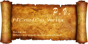 Pórszász Verita névjegykártya